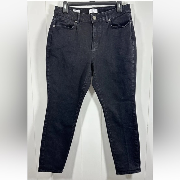 LOFT Denim - LOFT Outlet Curvy Skinny Jeans Black Mid Rise Charcoal Wash